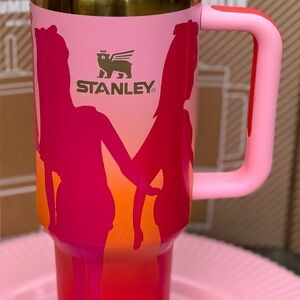Barbie Stanley 40oz Gradient Pink and Orange Tumbler Charlie’s Angels Vibe